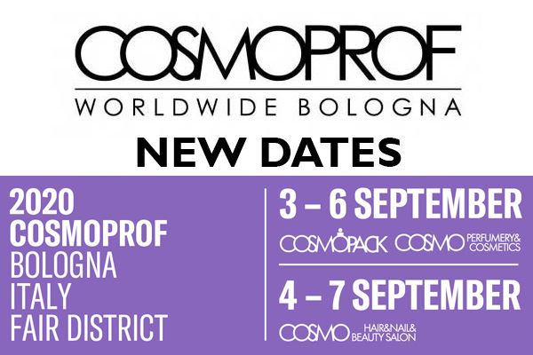 Cosmoprof Worldwide Bologna rescheduled for 3 to 7 September 2020